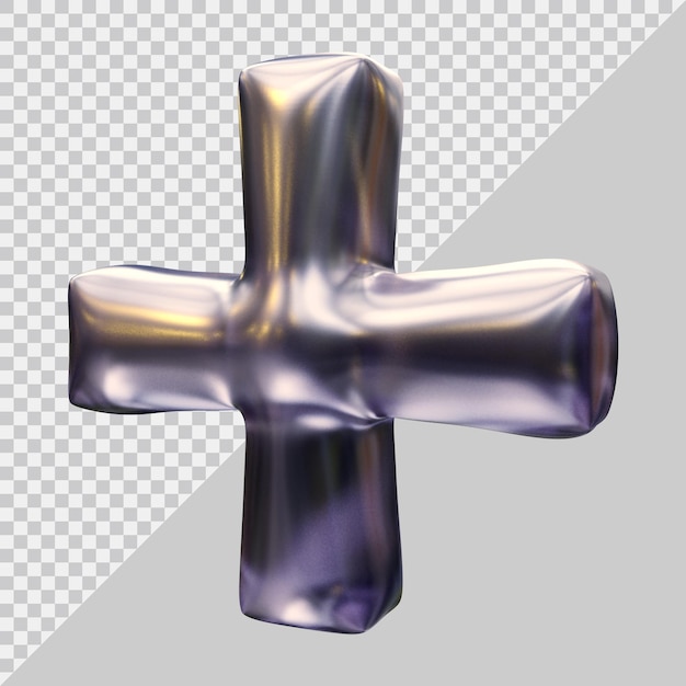 Pluszeichen in 3D-Rendering