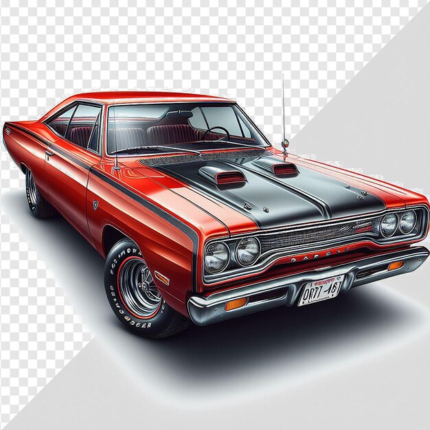 PSD plymouth roadrunner png de carro em fundo transparente