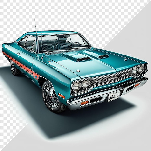 PSD plymouth roadrunner png de carro em fundo transparente