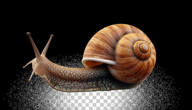 PNG 3D à l'escargot transparent