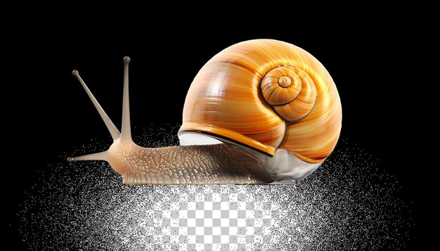 PNG 3D à l'escargot transparent