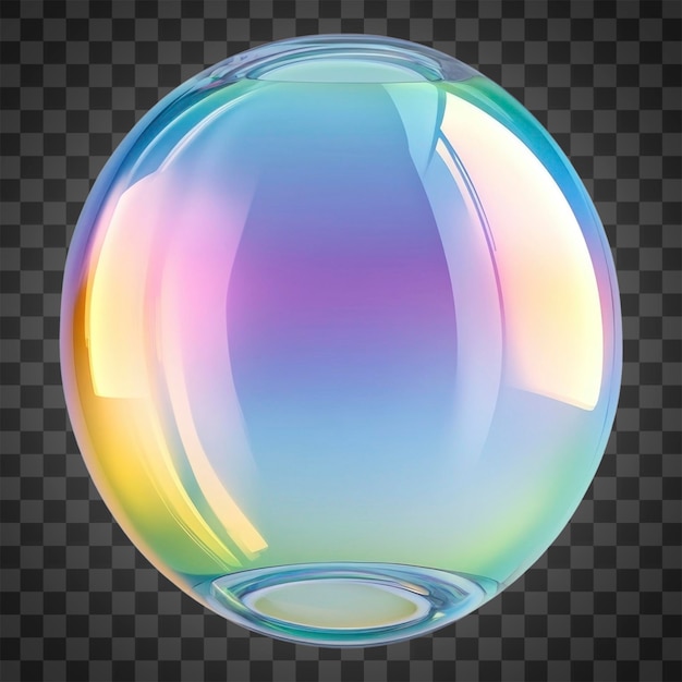 PNG 3D-Kugelform Icon schwimmende Blase holographisch