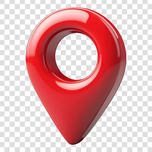 PNG 3D red location icon symbol gps geolocation