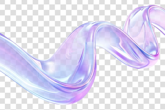 PNG 3d tubo di vetro ondulato astratto sfondo futuristico viola