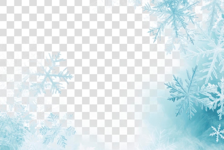 PSD png a white snowflakes background winter illustration outdoors