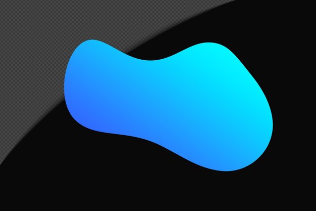 PSD png abstract shape gradient element mit blauer farbe vorlage psd png design