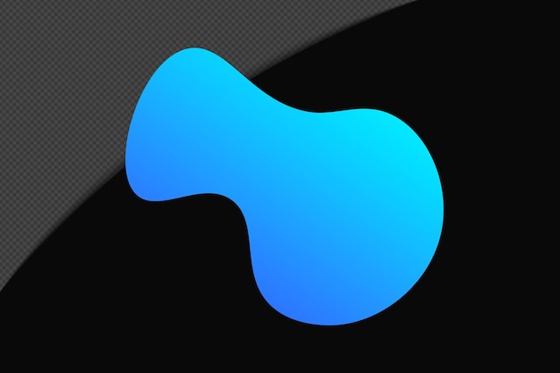 PNG Abstract Shape Gradient Element mit blauer Farbe Vorlage psd png Design