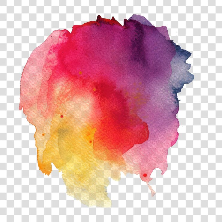 PSD png acuarela de fondos de manchas pintura de pétalos