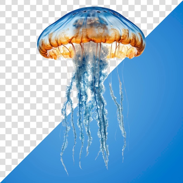PNG águas-vivas animal azul laranja