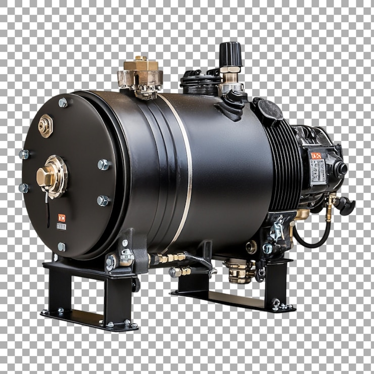 PSD png air compressor against transparent background