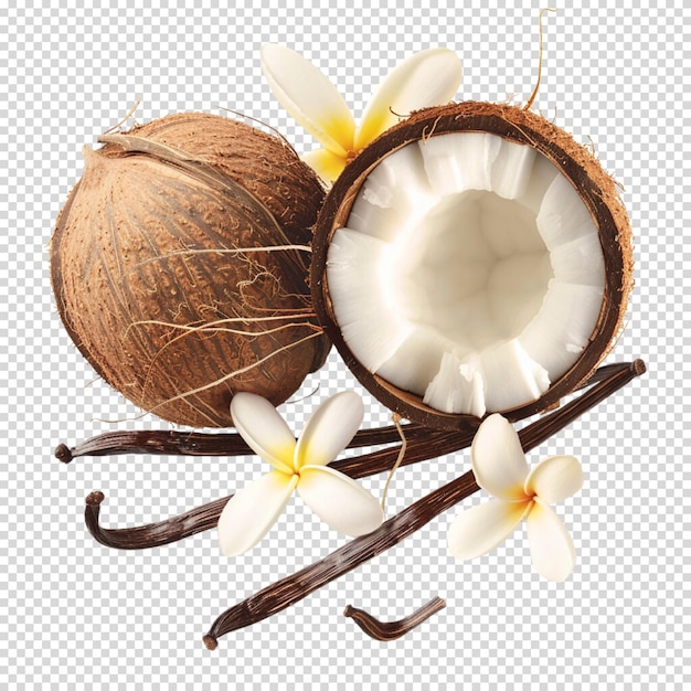 Png aislado de coco en fondo transparente para el día del coco