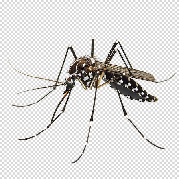 PSD png aislado de mosquito en fondo transparente para el día del dengue