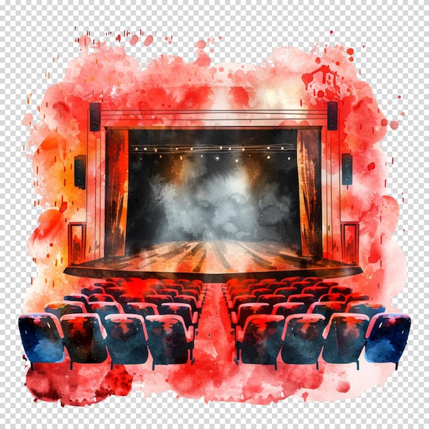 PSD png aislado de teatro en fondo transparente para el día del teatro