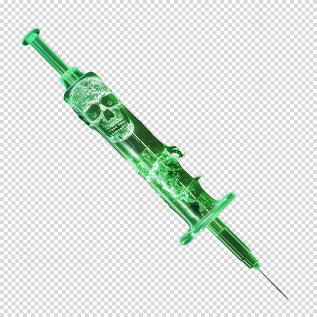 PSD png aislado de la vacuna con jeringa equipo médico en fondo transparente día de vacunación