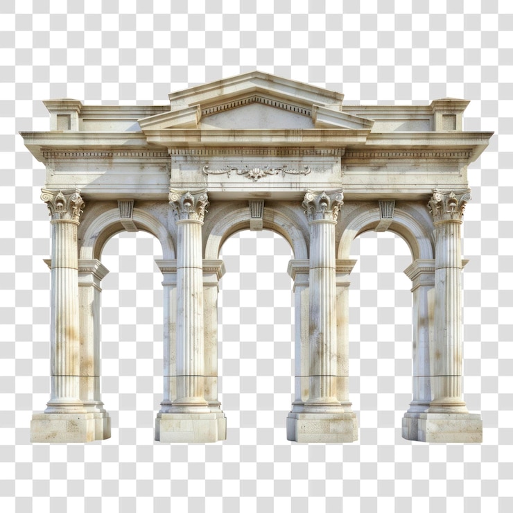 PSD png ancient roman architectural triumphal arch
