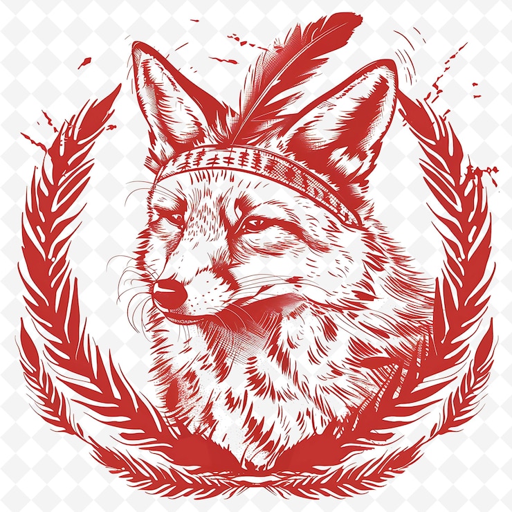 PSD png animal line art and frame stamps colage stamp esbozo natural para la ilustración de personajes