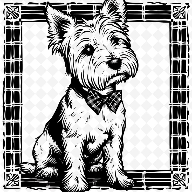 PSD png animal line art and frame stamps colage stamp esbozo natural para la ilustración de personajes