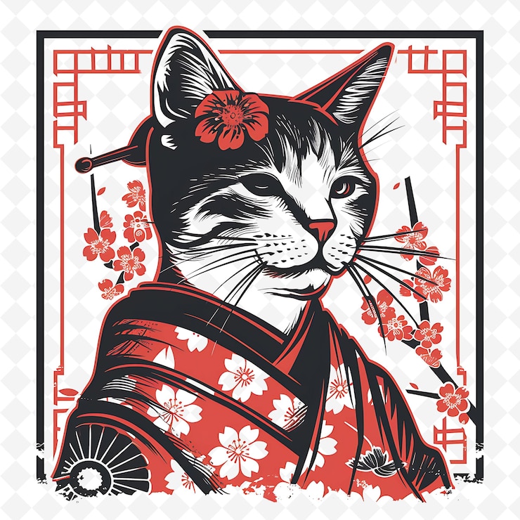 PSD png animal line art and frame stamps colage stamp esbozo natural para la ilustración de personajes