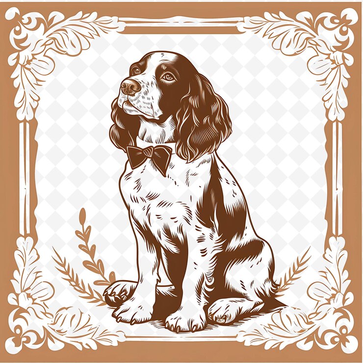 PSD png animal line art and frame stamps collage stamp esboço natural para ilustração de personagens