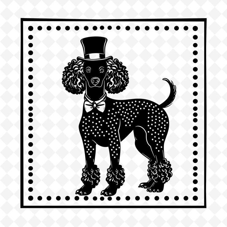 PSD png animal line art and frame stamps collage stamp esboço natural para ilustração de personagens