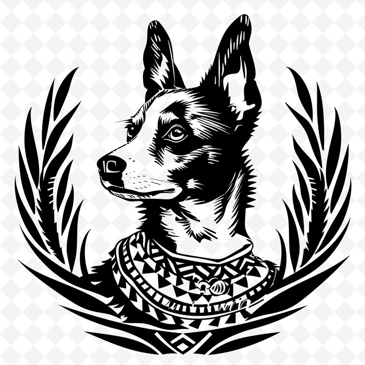 PSD png animal line art and frame stamps collage stamp esboço natural para ilustração de personagens