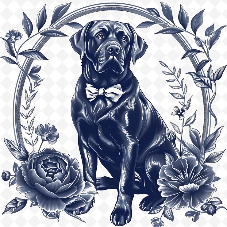 PSD png animal line art and frame stamps collage stamp sketch naturale per l'illustrazione dei personaggi