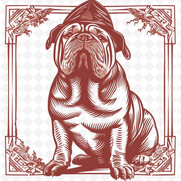 PSD png animal line art and frame stamps collage stamp sketch naturel pour l'illustration des personnages