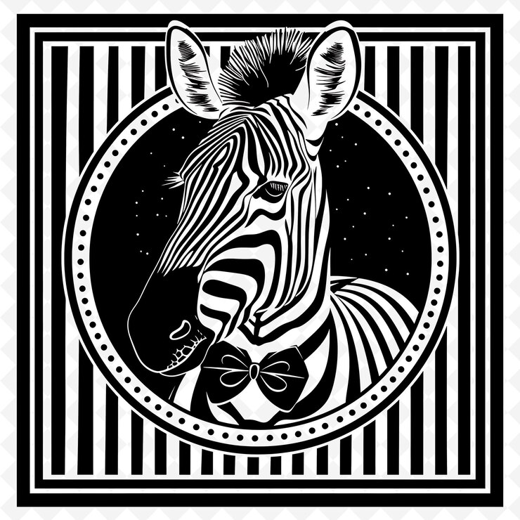 PSD png animal line art und rahmen briefmarken collage briefmarke natürliche skizze zur charakterillustration