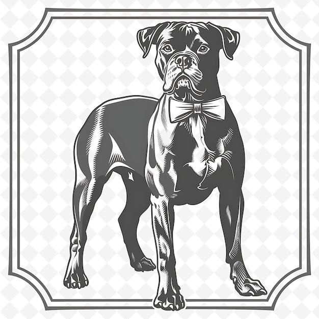 PSD png animal line art und rahmen briefmarken collage briefmarke natürliche skizze zur charakterillustration