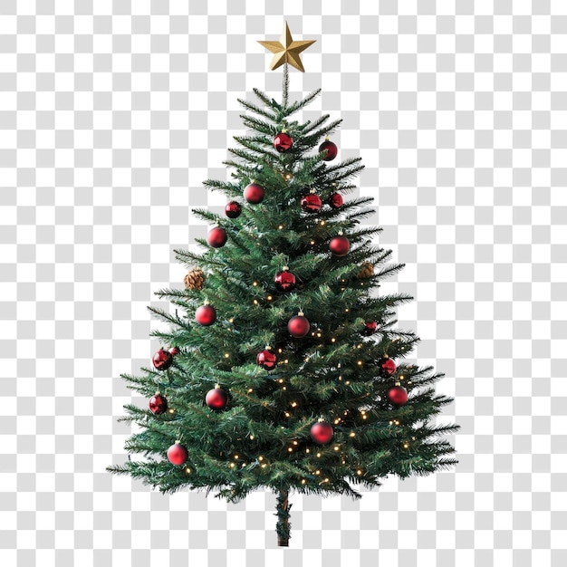 PNG árbol de Navidad real decoración de Navidad decorada