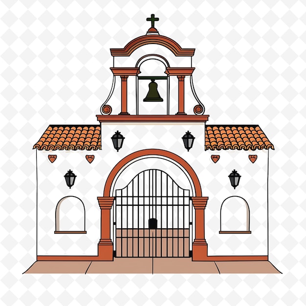 Png Archway Gate con decoraciones de bodas de la Misión Española los diseños de arte abstracto creativos de Ga