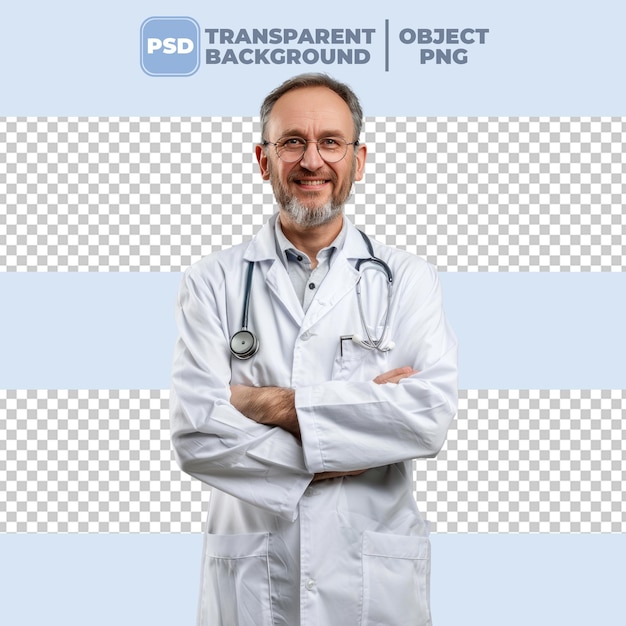 PNG-Arzt mit Strethoskop-PSD