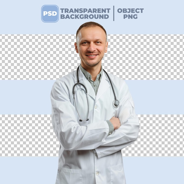 PNG-Arzt mit Strethoskop-PSD