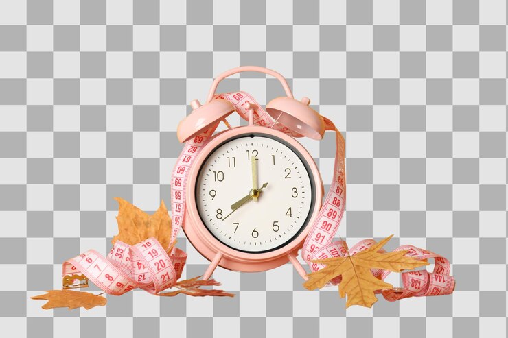 PSD png autumn smart un orologio con un centimetro isolato su uno sfondo bianco