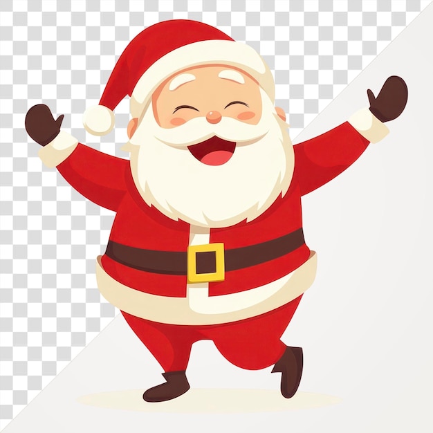 PNG Babbo Natale che balla personaggio di sfondo felice