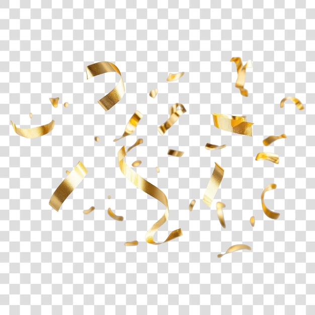 PNG Band Konfetti Hintergrund Bänder Gold