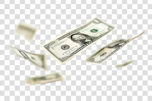 PNG-Banknoten mit schwimmendem Dollargeld