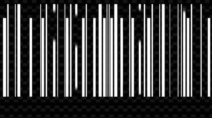 PSD png-barcode-tape-aufkleber mit scannbaren codes und seriennummern creative neon y2k form dekorativer