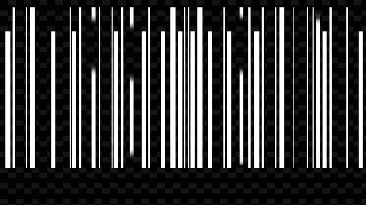 PSD png barcode tape decal with scannable codes and serial numbers creative neon y2k shape decorativer
