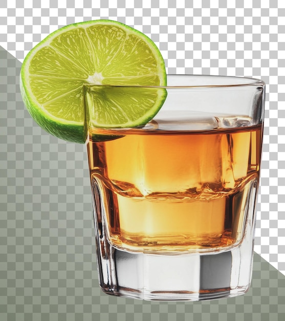 PNG Bevanda rinfrescante servita con un cuneo di lime