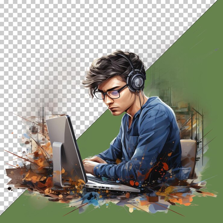 PSD png-bild des arbeitstages