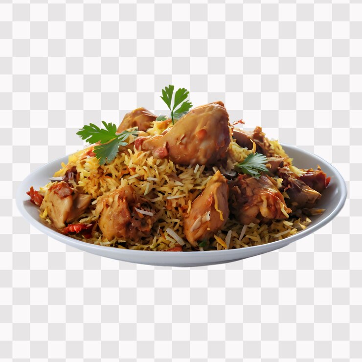 PSD png biryani realista en un fondo transparente