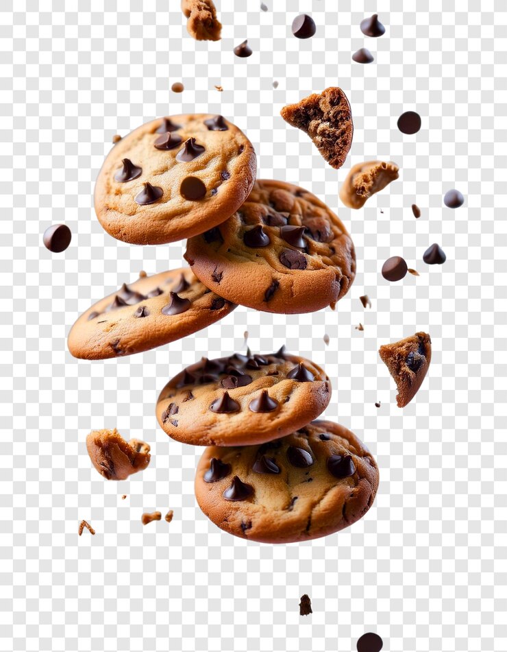 PNG Biscotti galleggianti al cioccolato