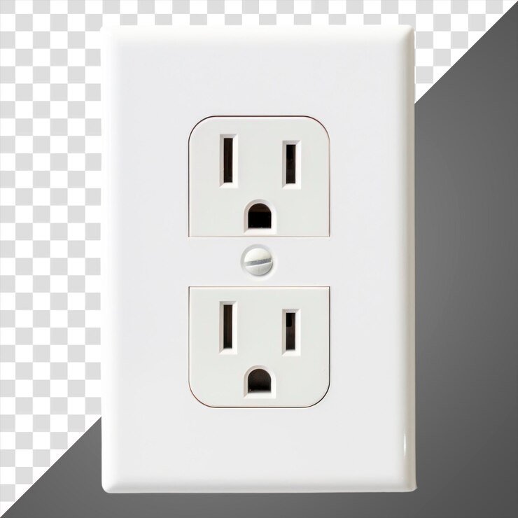 PSD png a blanco enchufe eléctrico enchufe eléctrica electricidad