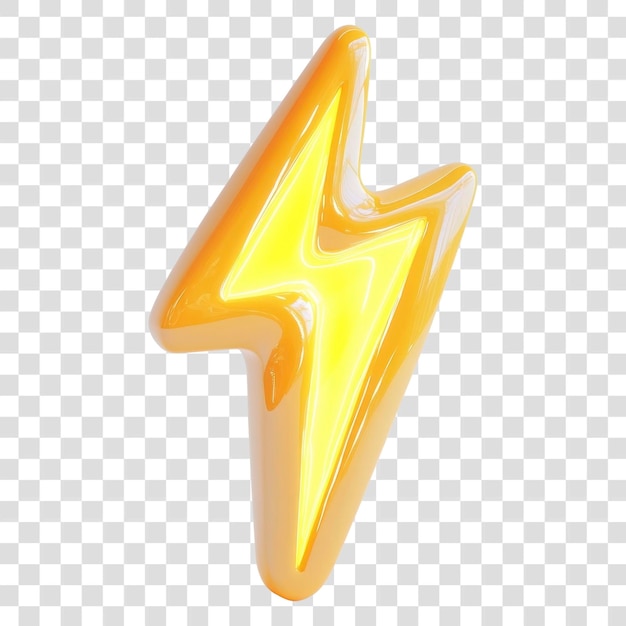 PNG-Blitz-Symbol leuchtend gelb