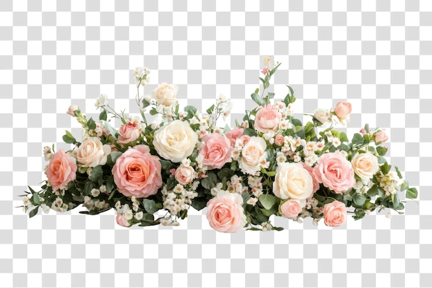 PNG Blumenstrauch im Hochzeitsset Blumen weiße Rosen