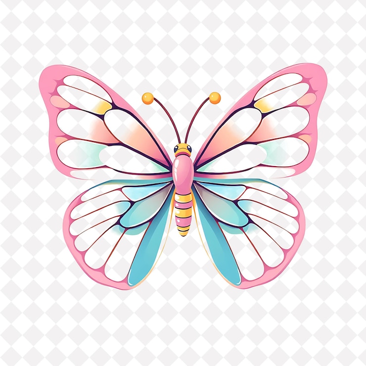PSD png borboleta mística com formas de asas simétricas colocadas aleatoriamente desenho de animais bonitos etéreos