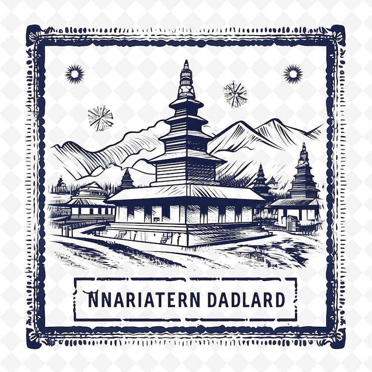 PSD png- briefmarken faszinierende stadt briefmarken, die die globale größe dokumentieren