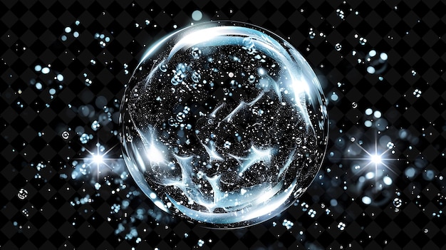 Png burbuja estelar redonda y parpadeante con constelación como patter color de neón de moda fondos y2k