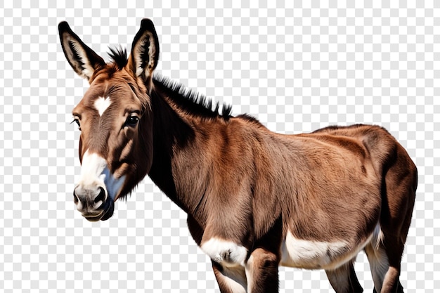 PSD png de burro aislado en un fondo transparente